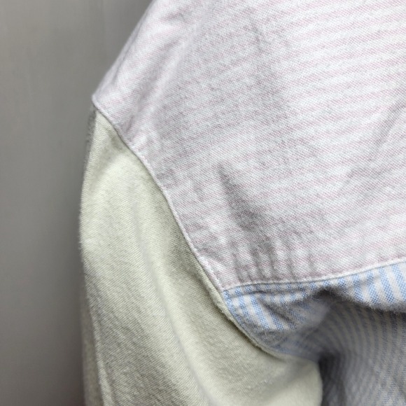 Abercrombie & Fitch Oversized Pinstripe Colorful Colorblock Button Up Size XS - Picture 10 of 10